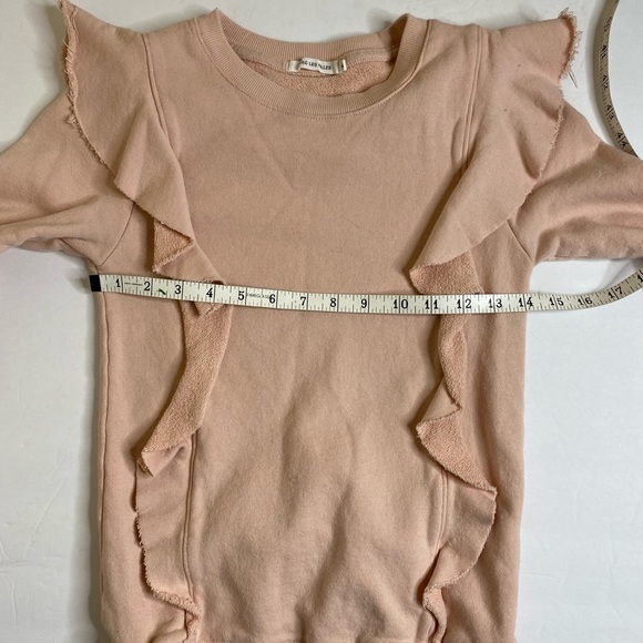 AVEC LES FILLES PINK RUFFLE SWEATSHIRT TOP - Picture 6 of 7
